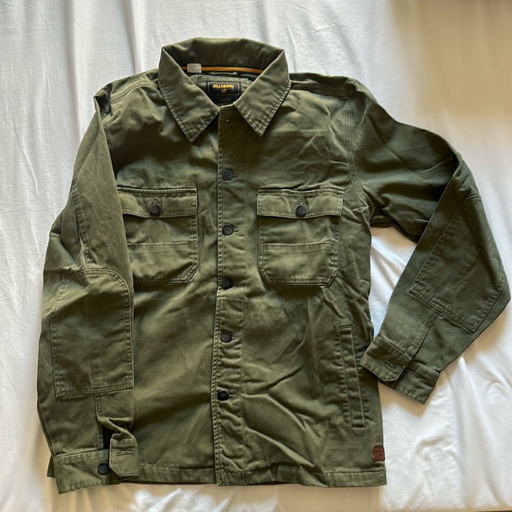 Billabong olive green canvas bomber